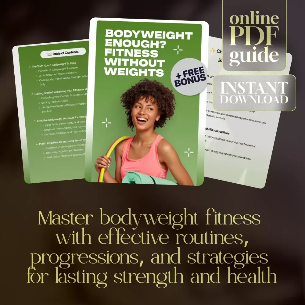 Bodyweight Enough? Fitness Without Weights Guide | Digital Download for Effective Training | Are Bodyweight Exercises Enough for Muscle, Strength & Fitness