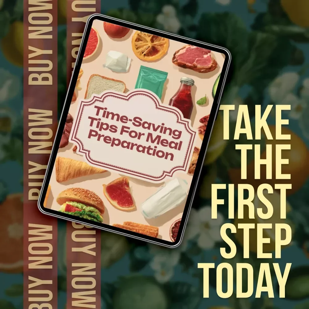 Time-Saving Tips for Meal Preparation Checklist | Meal Prep Guide, Digital Download, Kitchen Organization & Cooking Hacks for Busy People