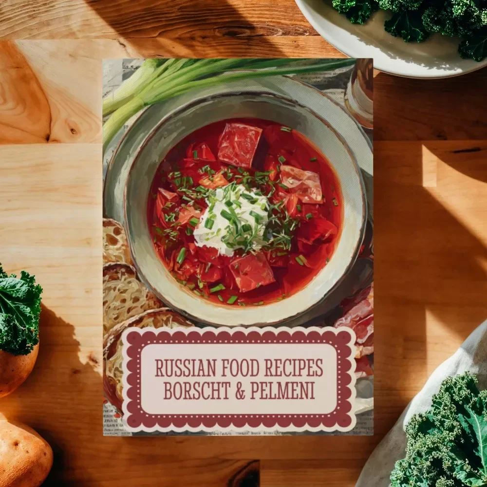 Russian Food Recipes Borscht & Pelmeni | Authentic Russian Cookbook eBook | Traditional & Modern Variations, Step-by-Step Cooking Guide, Digital Download
