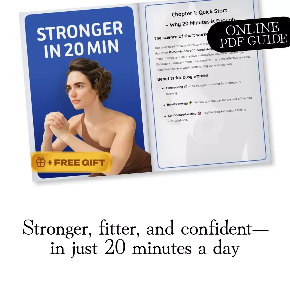 Stronger in 20 min | 20-Minute Home Strength Routine Guide for Busy Women | Quick & Effective Digital Fitness Download