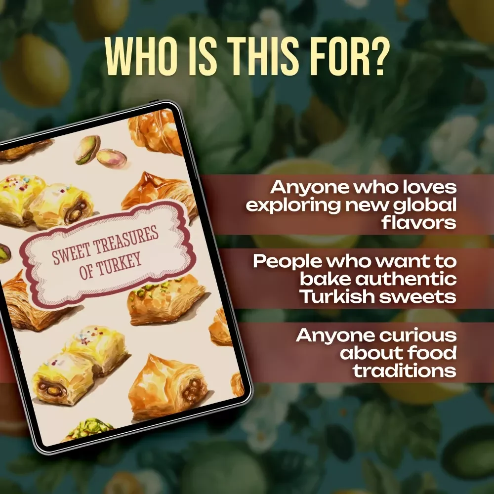 Sweet Treasures of Turkey | Digital Guide to Turkish Desserts, Baklava, Turkish Delight, Halva & More | eBook Download for Food Lovers & Home Bakers