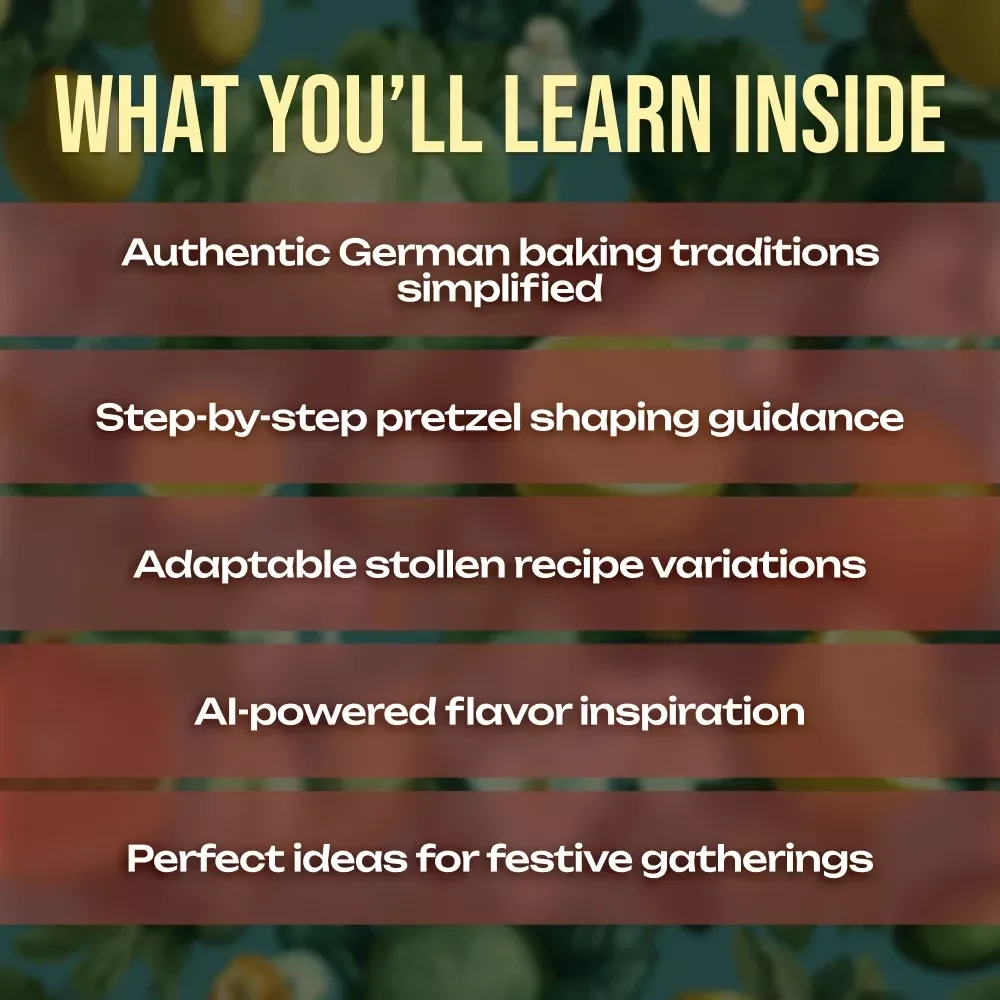 German Food Recipes Pretzel & Stollen | Authentic German Baking eBook | Traditional & Modern Holiday Recipes | Digital Download PDF Guide