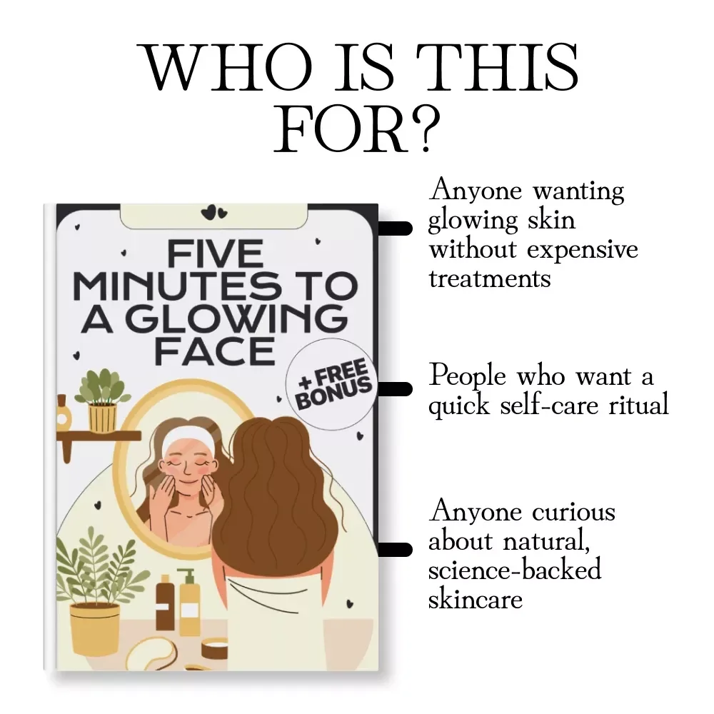 Five Minutes to a Glowing Face | Digital Download Guide for Radiant Skin, Facial Massage Routine, Skincare Ritual, Stress Relief & Self-Care Ebook