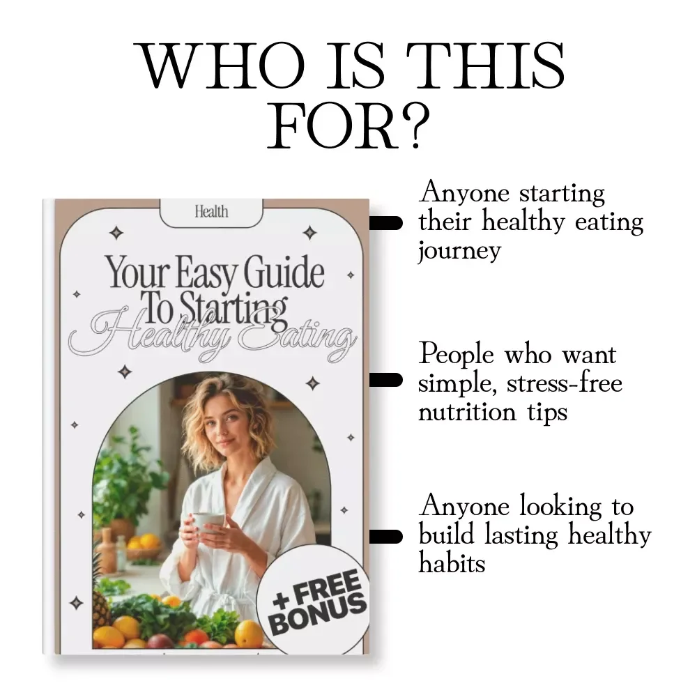 Your Easy Guide to Starting Healthy Eating | Beginner Friendly Healthy Eating eBook, Meal Prep & Nutrition Guide, Digital Download Checklist
