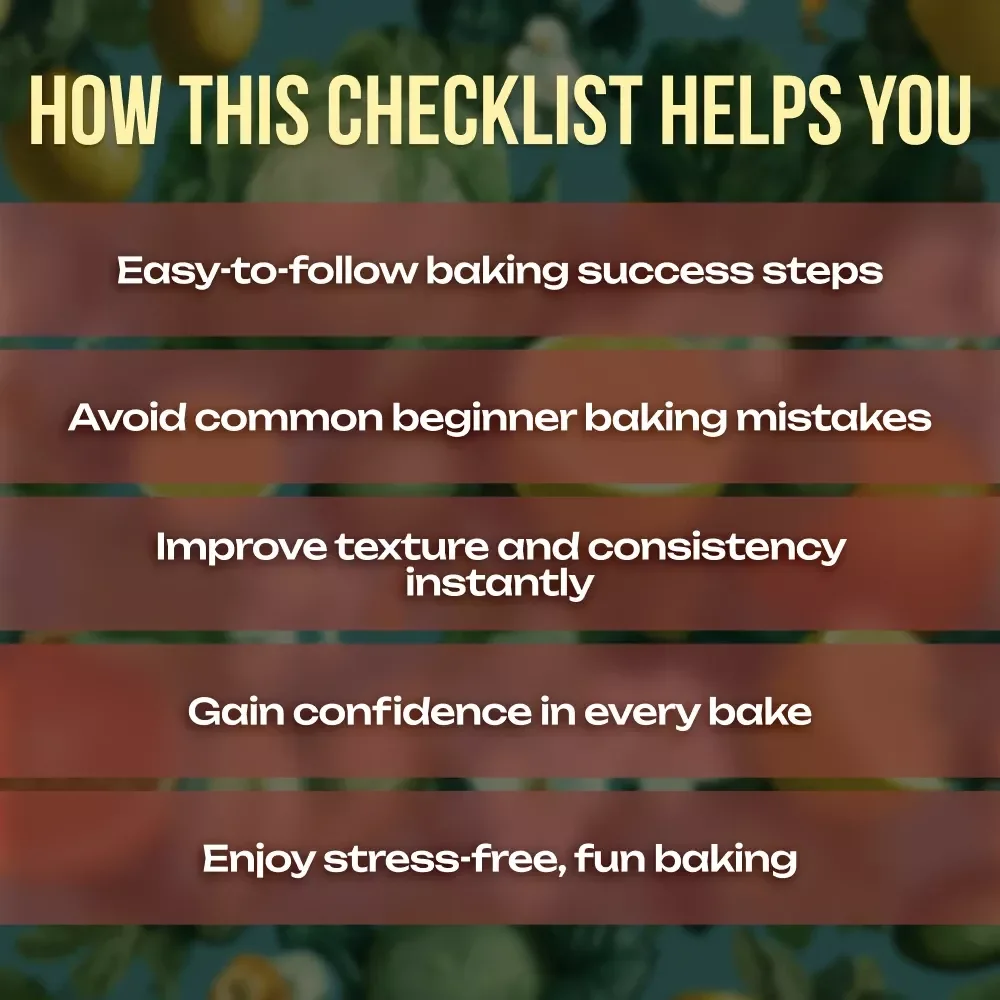 Baking Basics Checklist | Baking Basics Tips for Beginners | Essential Digital Download for Home Bakers