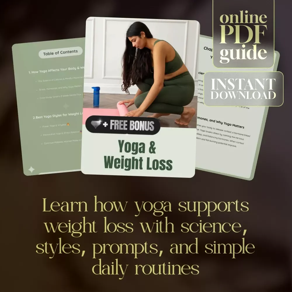 Yoga & Weight Loss Guide | Digital Download | Does Yoga Help You Lose Weight? Beginner to Advanced Tips with AI Prompts