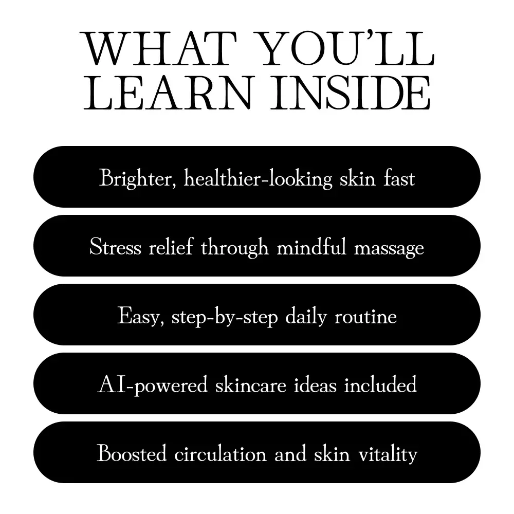 Five Minutes to a Glowing Face | Digital Download Guide for Radiant Skin, Facial Massage Routine, Skincare Ritual, Stress Relief & Self-Care Ebook
