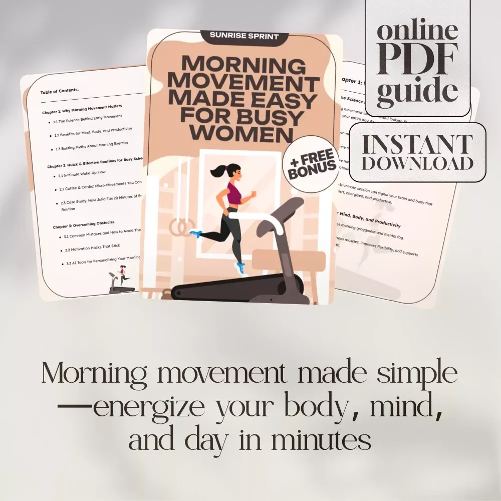 Sunrise Sprint: Morning Movement Made Easy for Busy Women | Digital Guide for Morning Movement for Busy People, Quick Routines & Productivity Boost