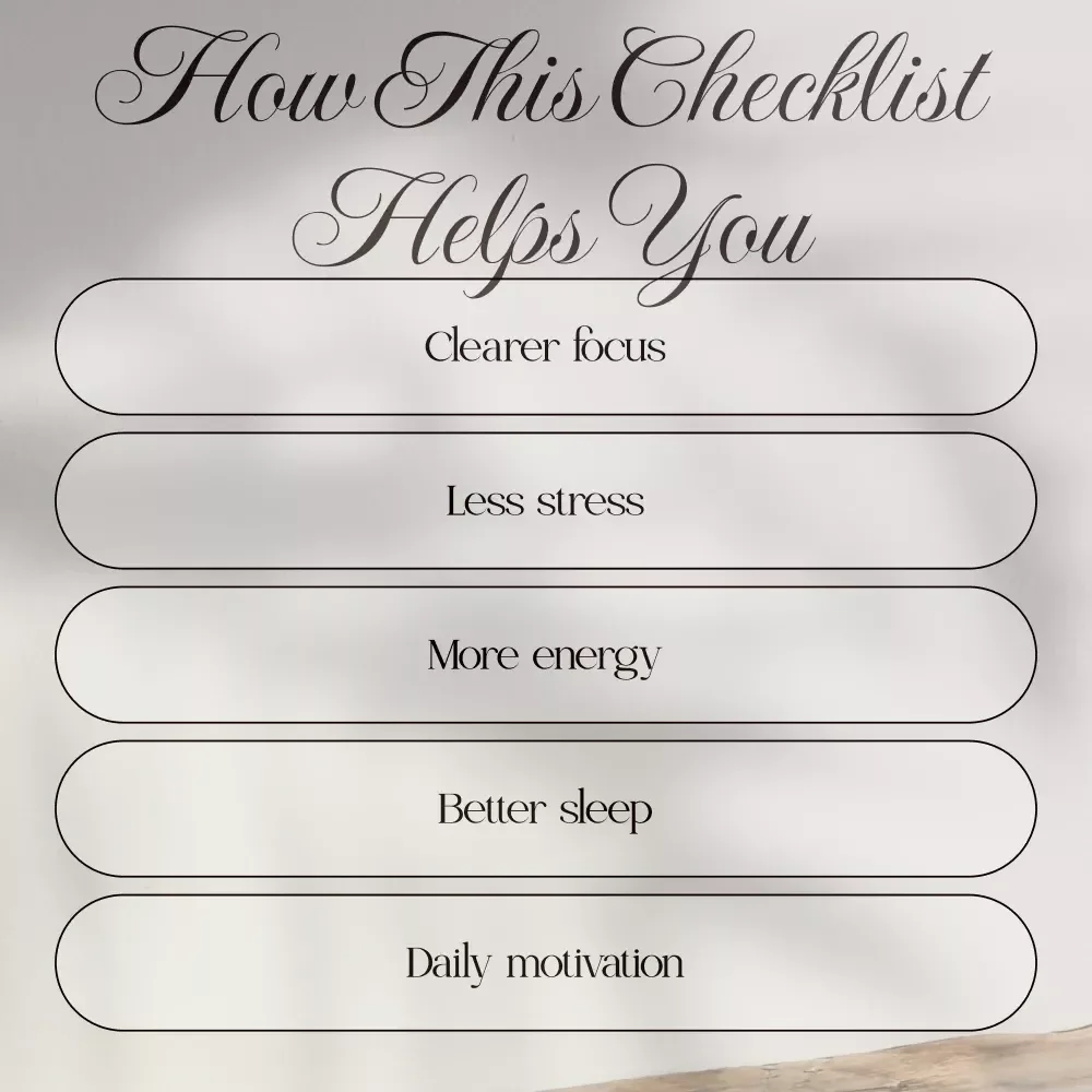 Micro-Habits for Mental Clarity Checklist | Daily Mental Clarity Guide | Printable Self-Care & Productivity Digital Download
