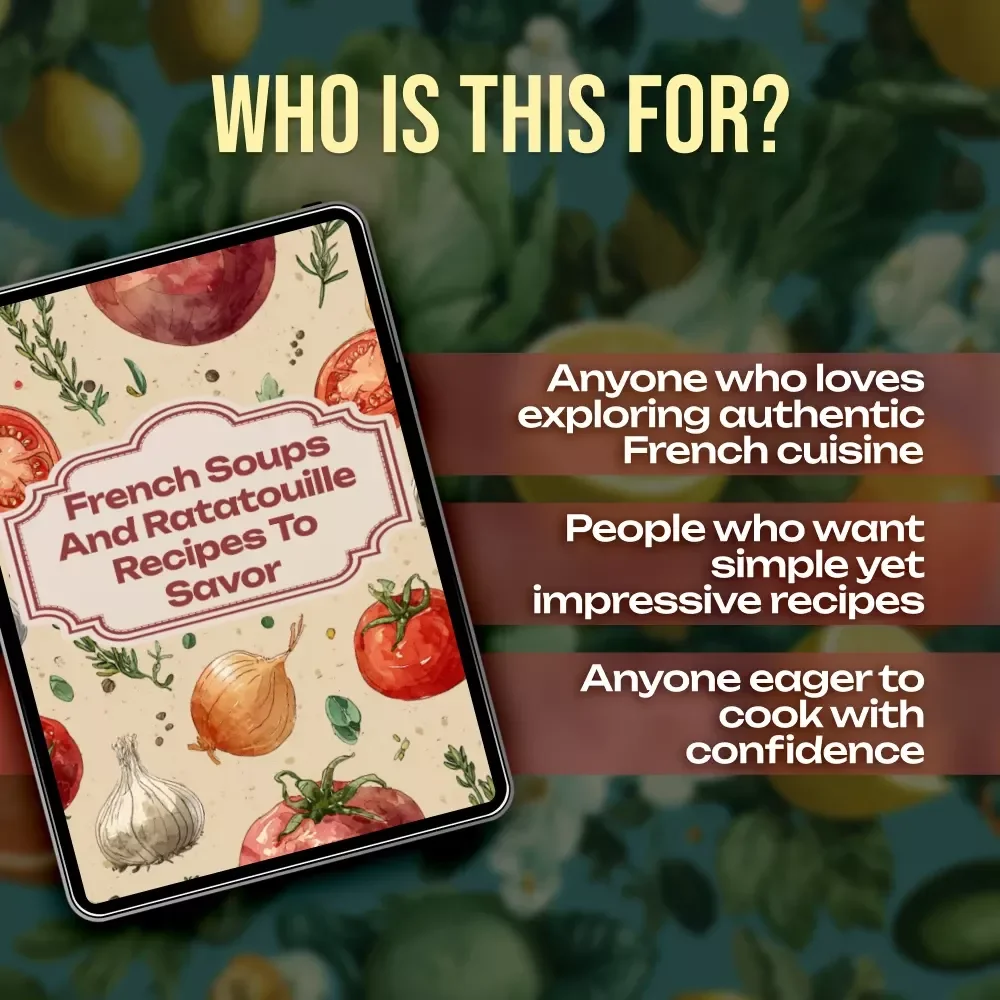 French Soups and Ratatouille Recipes to Savor | French Soup eBook | Ratatouille Guide | Digital Download for Cooking, Recipes, and Pairings