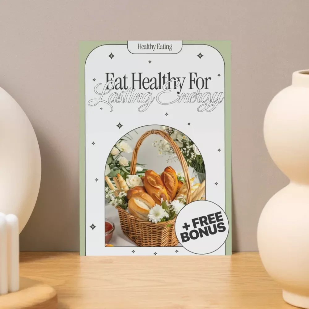 Eat Healthy for Lasting Energy | Digital Download Guide for Meal Planning, Healthy Eating, Boosting Energy Levels & AI-Powered Recipes