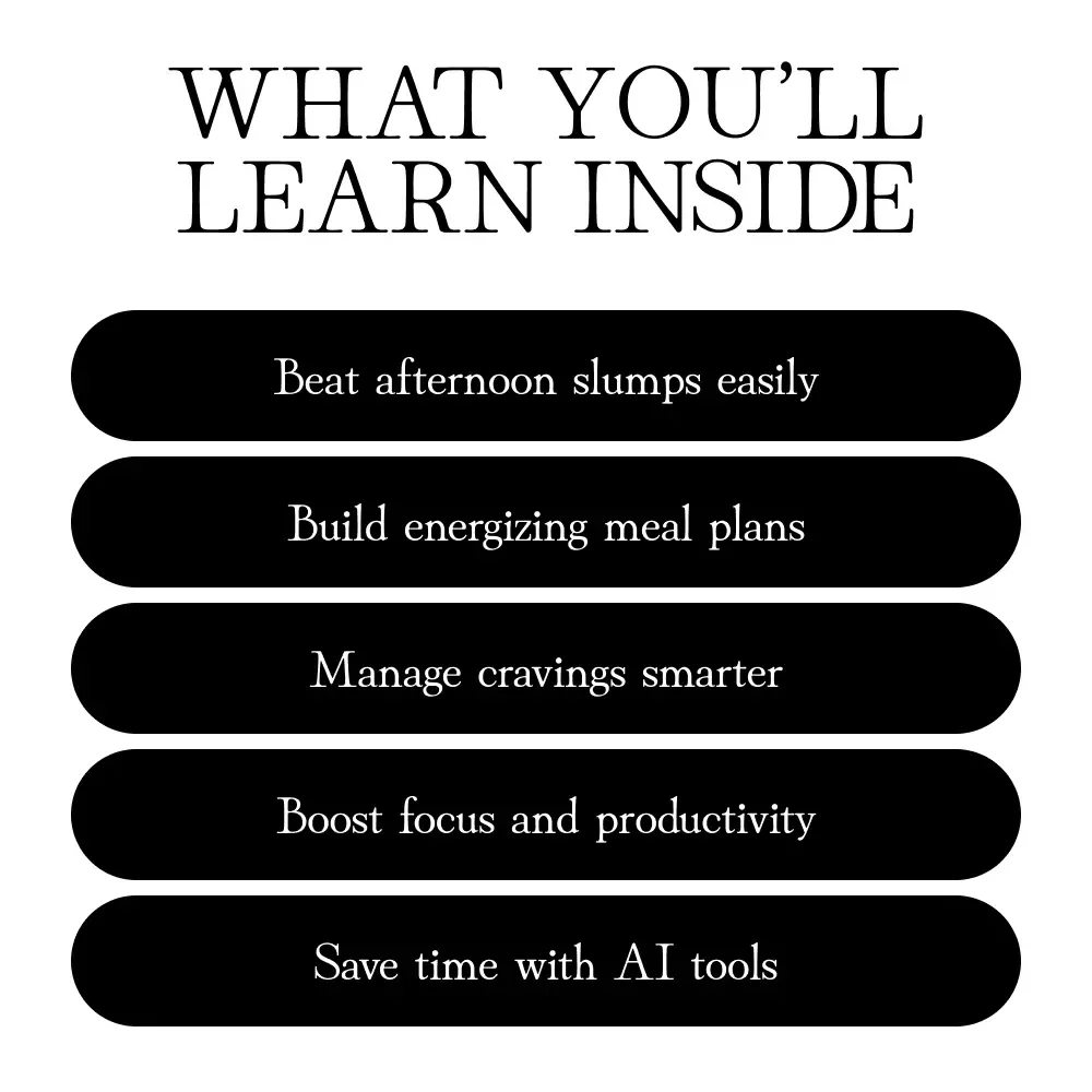 Eat Healthy for Lasting Energy | Digital Download Guide for Meal Planning, Healthy Eating, Boosting Energy Levels & AI-Powered Recipes