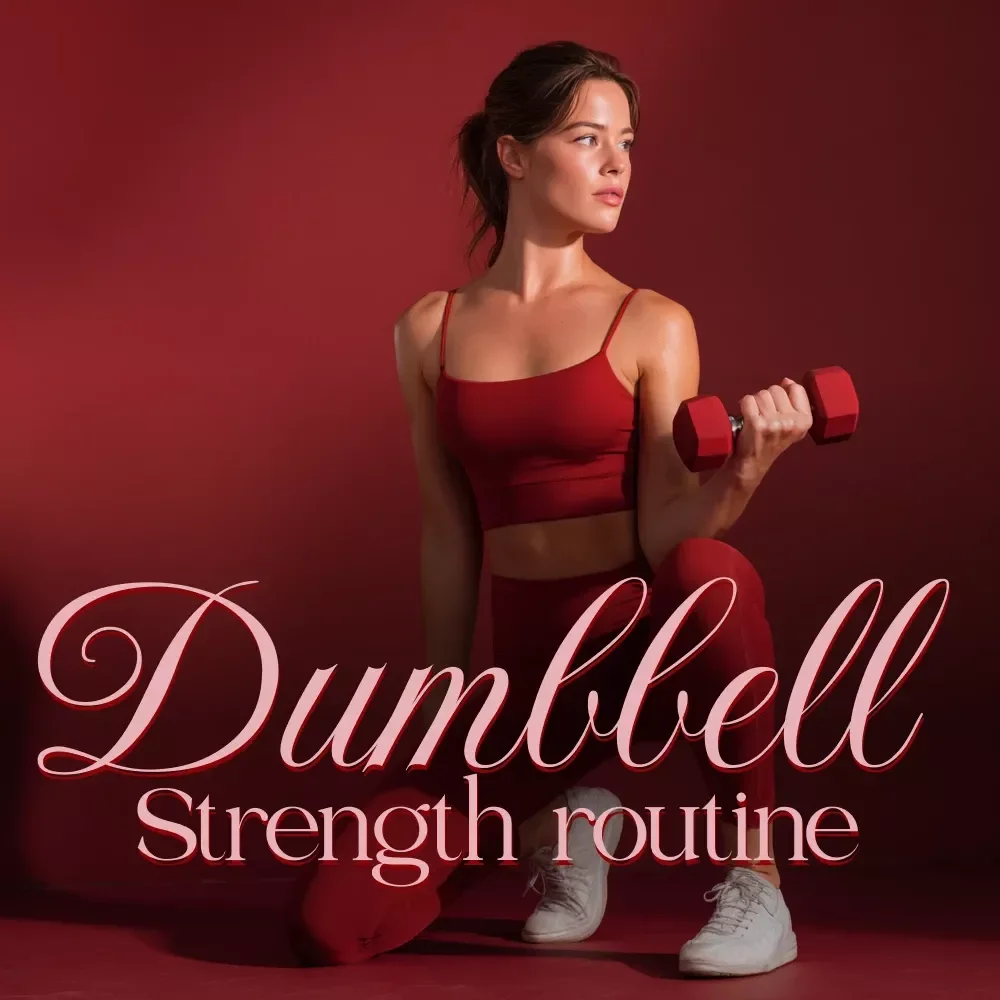 Dumbbell Strength Routine | Beginner-Friendly Digital Guide for Home Dumbbell Workouts, Full-Body Strength Training, and Progress Tracking