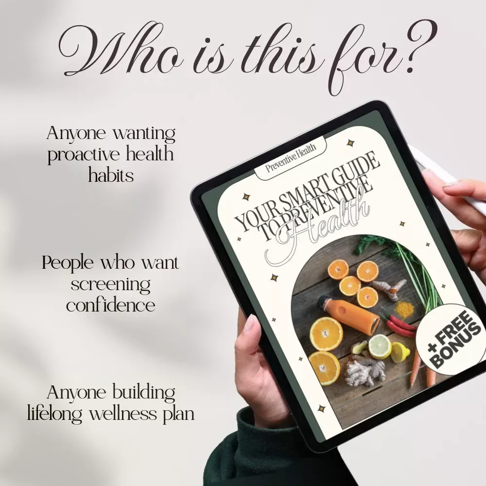 SheChecks: Your Smart Guide to Preventive Health | Preventive Health Screening Planner eBook for Women | Digital Download Wellness Guide