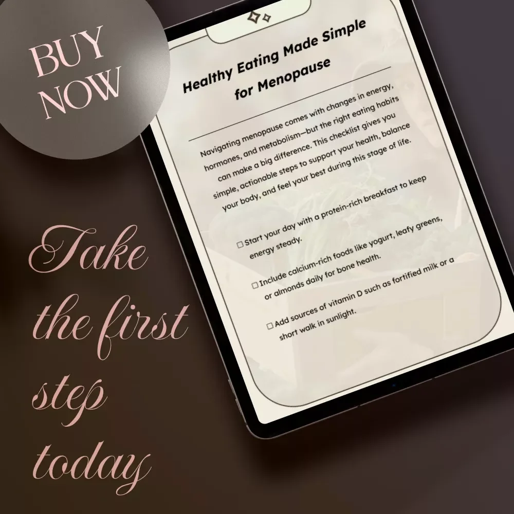 Healthy Eating Made Simple for Menopause Checklist | Digital Download | Nutrition Guide for Energy, Hormones & Wellness