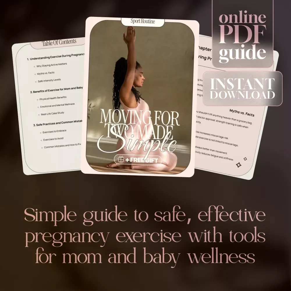 Moving for Two Made Simple | Pregnancy Fitness Guide | Can You Exercise While Pregnant Digital Download