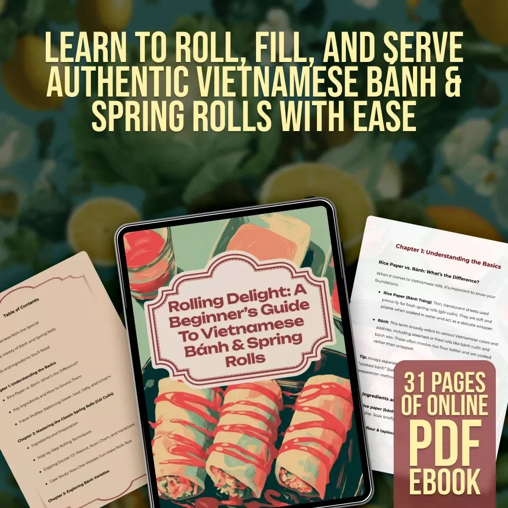 Rolling Delight: A Beginner’s Guide to Vietnamese Bánh & Spring Rolls | Vietnamese Food Recipes eBook for Authentic Spring Rolls & Bánh Varieties