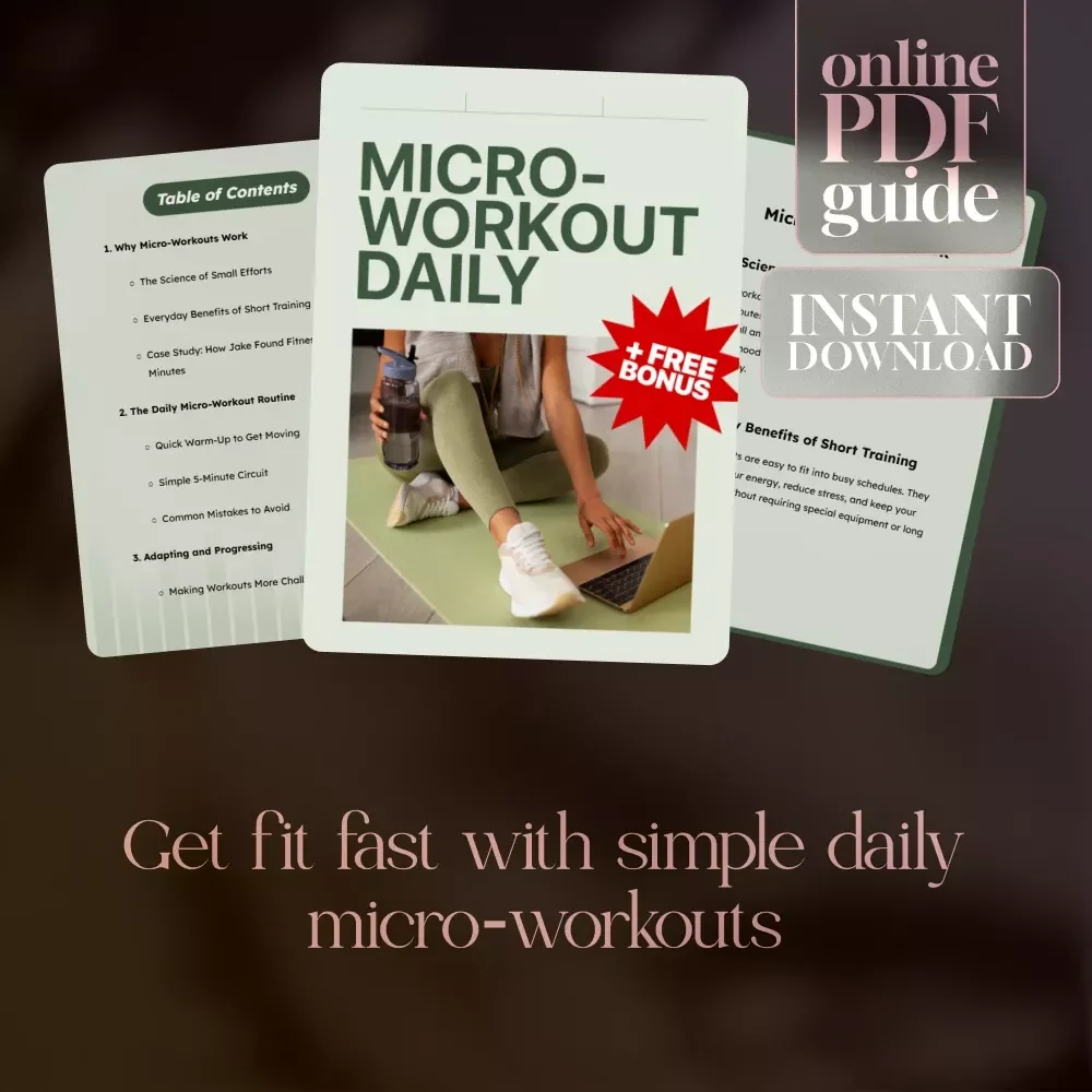 Micro-Workout Daily | Digital Fitness Guide for Busy People | 5-Minute Workouts, Quick Routines & Everyday Energy Boost