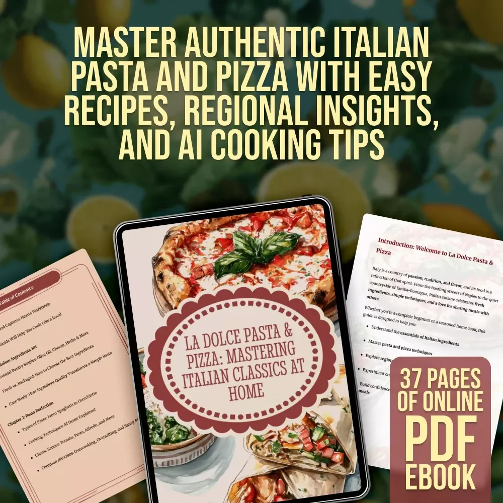 La Dolce Pasta & Pizza: Mastering Italian Classics at Home | Italian Food Recipes Pasta & Pizza eBook