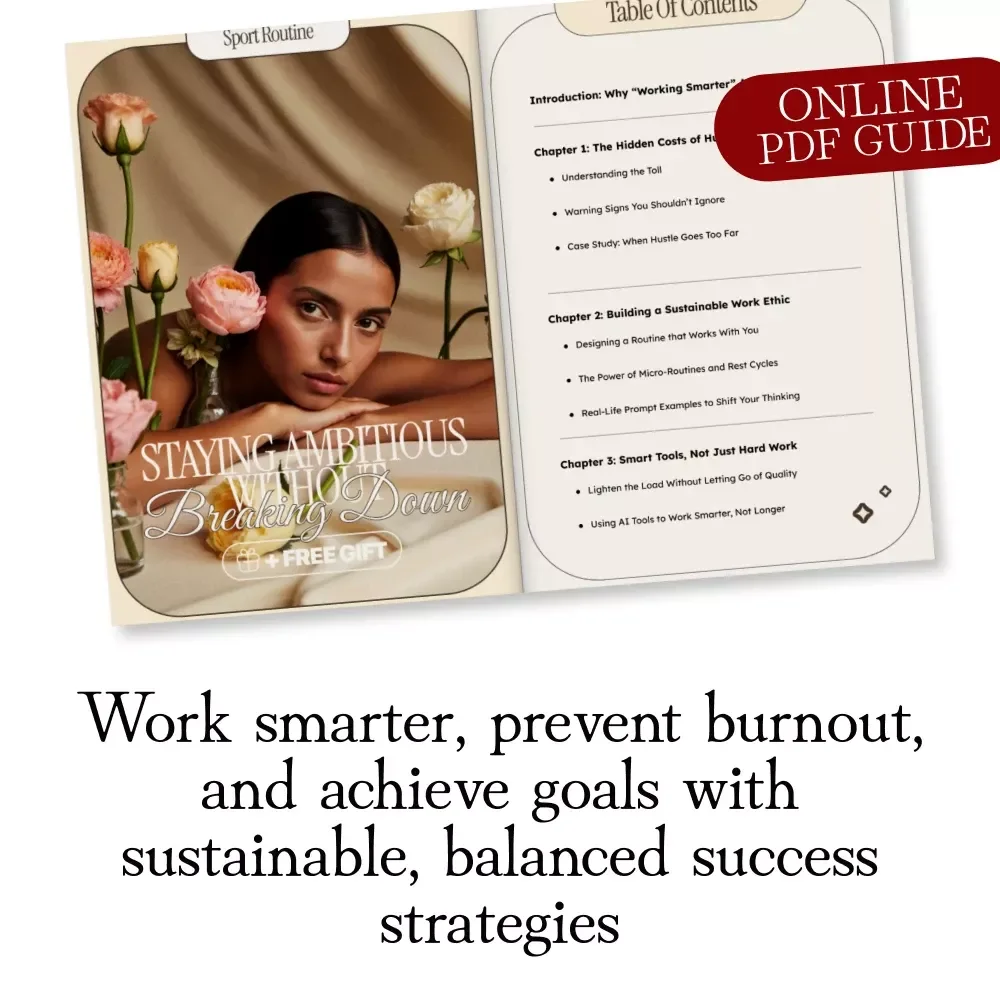 Staying Ambitious Without Breaking Down | Digital Guide for Productivity, Self-Care, Anti-Burnout, and Sustainable Work Habits (Instant Download eBook & Checklist)