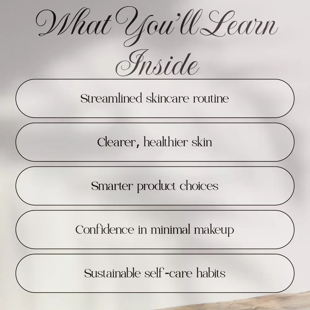 The Skinimalism Revolution | Minimalist Skincare Routine Guide, Decluttering Tips & Skin Confidence Ebook