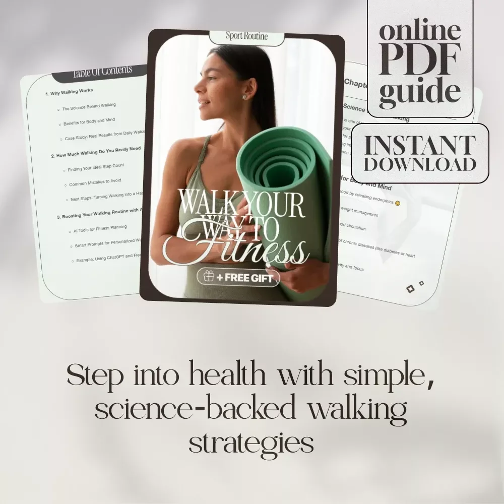 Walk Your Way to Fitness | Digital Walking Guide for Health, Energy & Motivation | Is Walking an Effective Exercise? Step Count, AI Tips & Lifestyle Habits