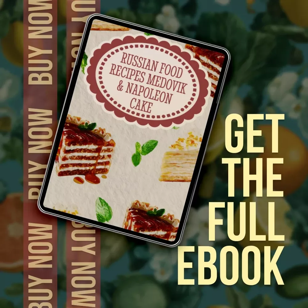 Russian Food Recipes Medovik & Napoleon Cake | Traditional Russian Dessert eBook | Digital Download Baking Guide for Layered Cakes, Pastry Lovers & Home Bakers