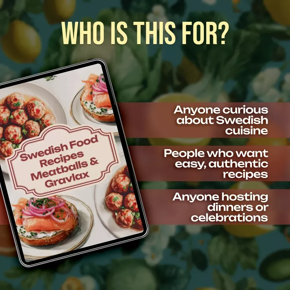Swedish Food Recipes Meatballs & Gravlax | Authentic Swedish eBook | Scandinavian Cooking Guide | Digital Download
