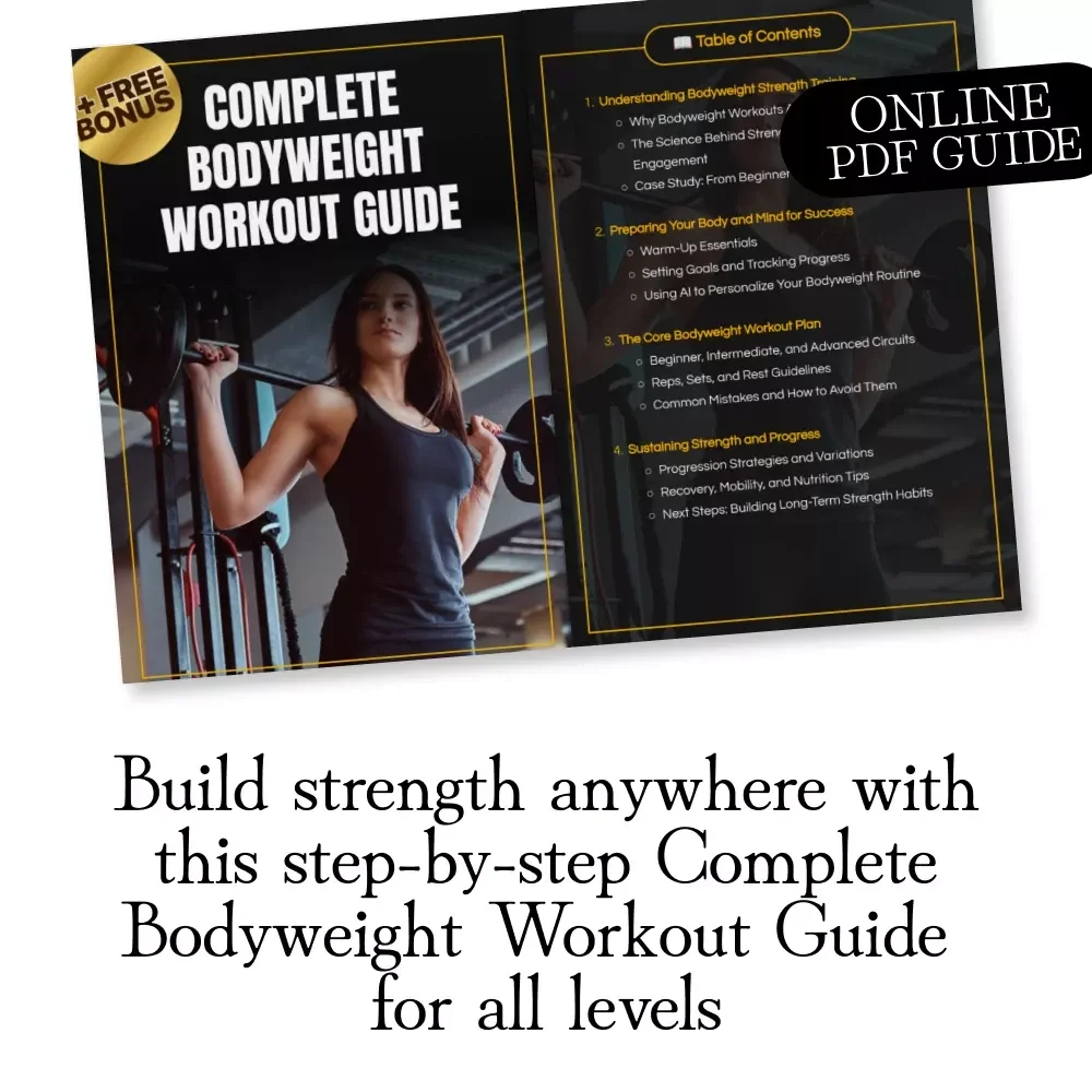 Complete Bodyweight Workout Guide | Digital Download eBook for At Home Fitness, Strength Training, Calisthenics, and Bodyweight Exercises