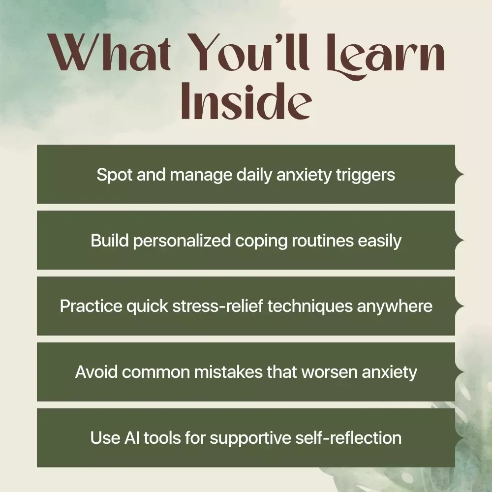 Your Guide to Coping with Anxiety | Digital eBook for Stress Relief, Calm Routines & Coping Plan for Anxiety