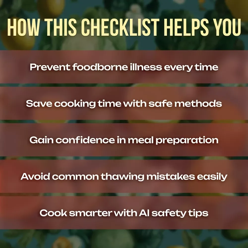 The Smart & Safe Thawing Checklist | Digital Download Guide for the Best Ways to Thaw Frozen Food Safely