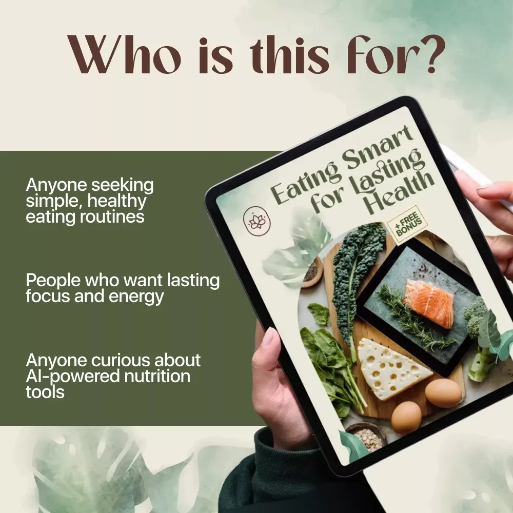 Eating Smart for Lasting Health | Healthy Nutrition Food eBook Guide for Wellness, Energy & Meal Planning