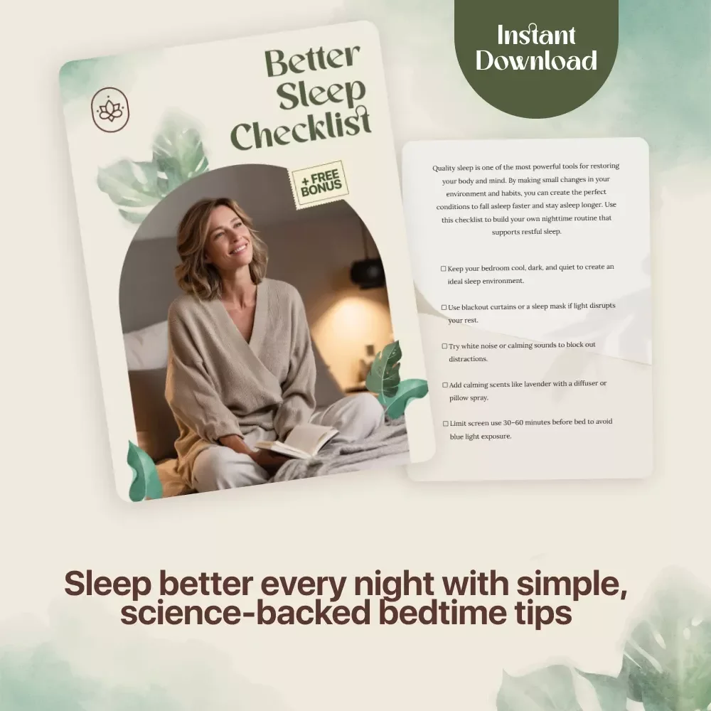 Better Sleep Checklist | Digital Download for Restful Nights | Things to Help You Sleep Naturally