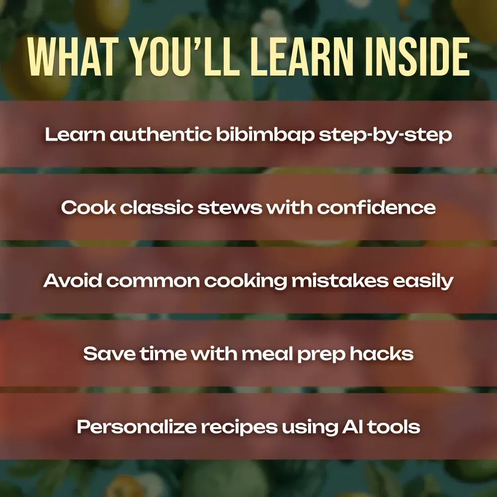 Korean Comfort: Bibimbap & Stews Made Simple | Korean Food Recipes Bibimbap & Stews Digital eBook