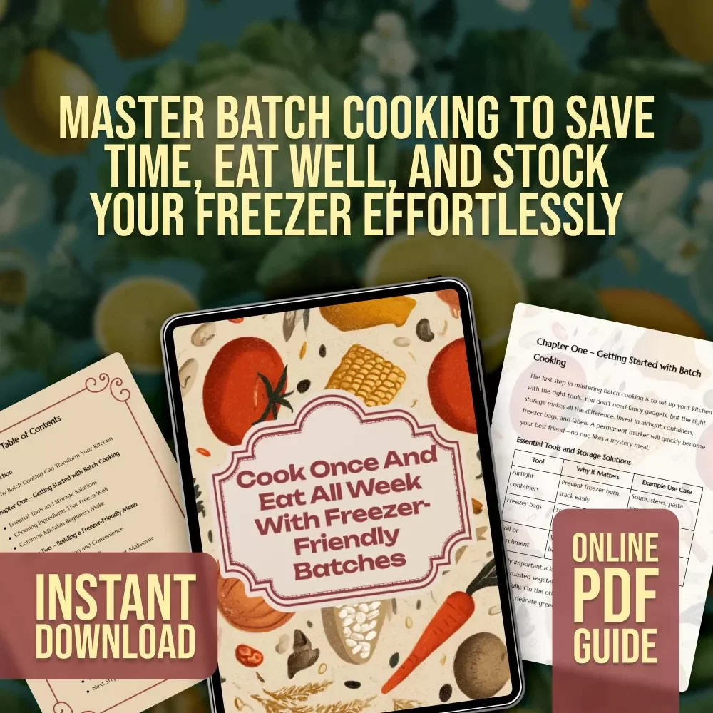 Cook Once and Eat All Week with Freezer-Friendly Batches | Time-Saving Guide Packed with Recipes for Batch Cooking & Freezing | Meal Prep eBook for Busy Families