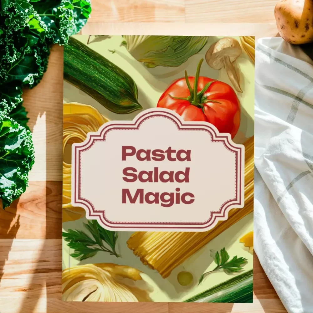 Pasta Salad Magic | Digital Guide for Easy Pasta Salad Recipes, Creative Variations, Dressing Combinations & AI Cooking Inspiration | Printable Download eBook & Checklist