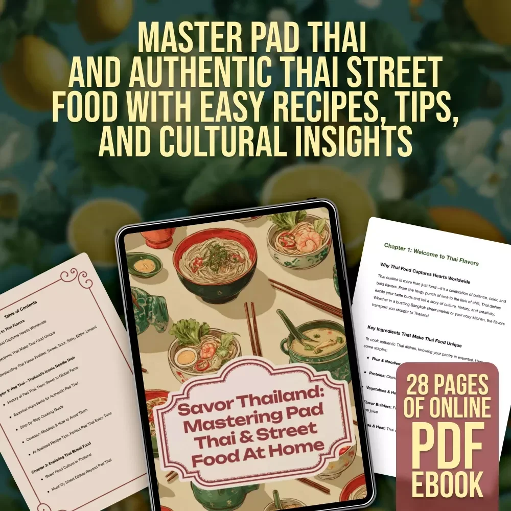 Savor Thailand: Mastering Pad Thai & Street Food at Home – Thai Food Recipes eBook for Pad Thai & Street Food Lovers