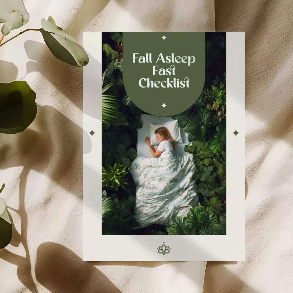 Fall Asleep Fast Checklist | Printable Sleep Aid | Digital Download Guide on How to Go to Sleep Fast | Bedtime Routine for Better Sleep