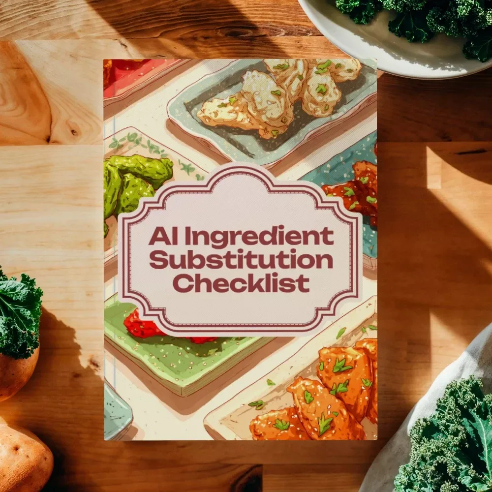 AI Ingredient Substitution Checklist | Digital Download | Smart Cooking with AI Ingredient Substitutions