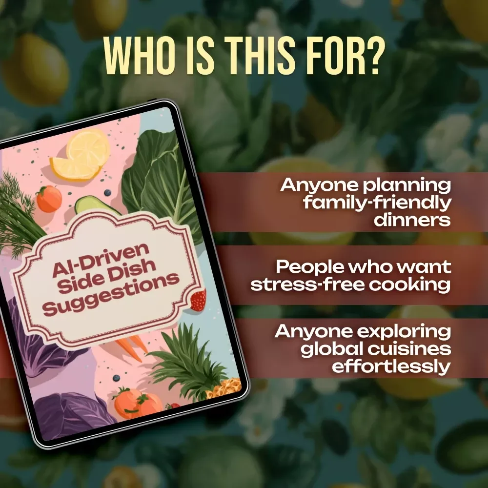 AI-Driven Side Dish Suggestions | Digital Checklist for Effortless Meal Planning | Use ai to suggest side dishes automatically for Any Main Dish