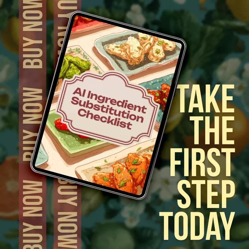 AI Ingredient Substitution Checklist | Digital Download | Smart Cooking with AI Ingredient Substitutions