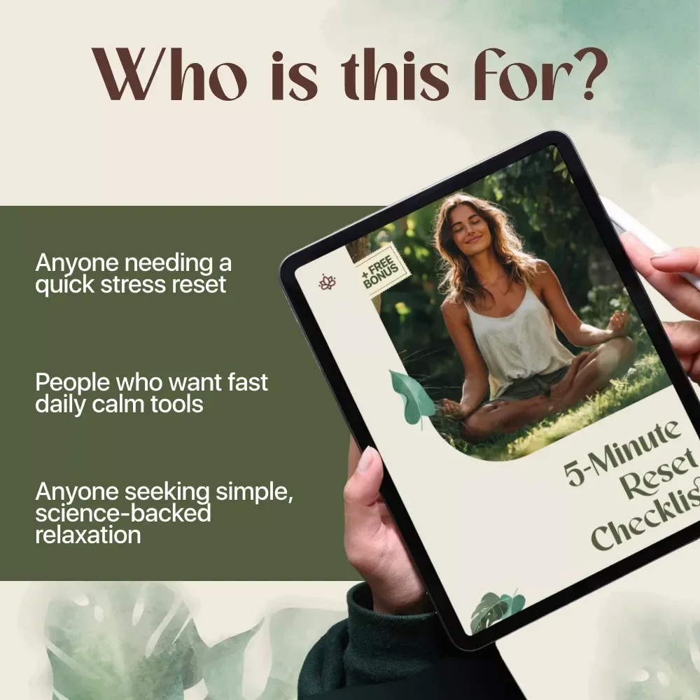5-Minute Reset Checklist | Instant Digital Download | Calm Anxiety & Reset Your Nervous System in Under 5 Minutes | Self-Care & Stress Relief Guide