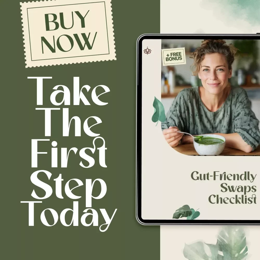 Gut-Friendly Swaps Checklist | Simple Food Swaps for Better Digestion and Mood | Printable Healthy Eating Guide
