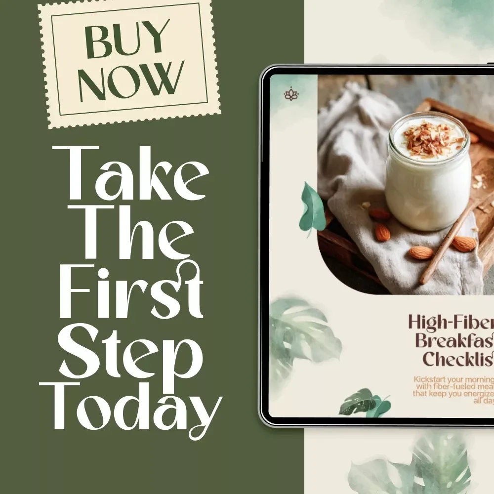 High-Fiber Breakfast Checklist | Printable Digital Download | Healthy Morning Routine | High-Fiber Breakfast Ideas for Steady Energy