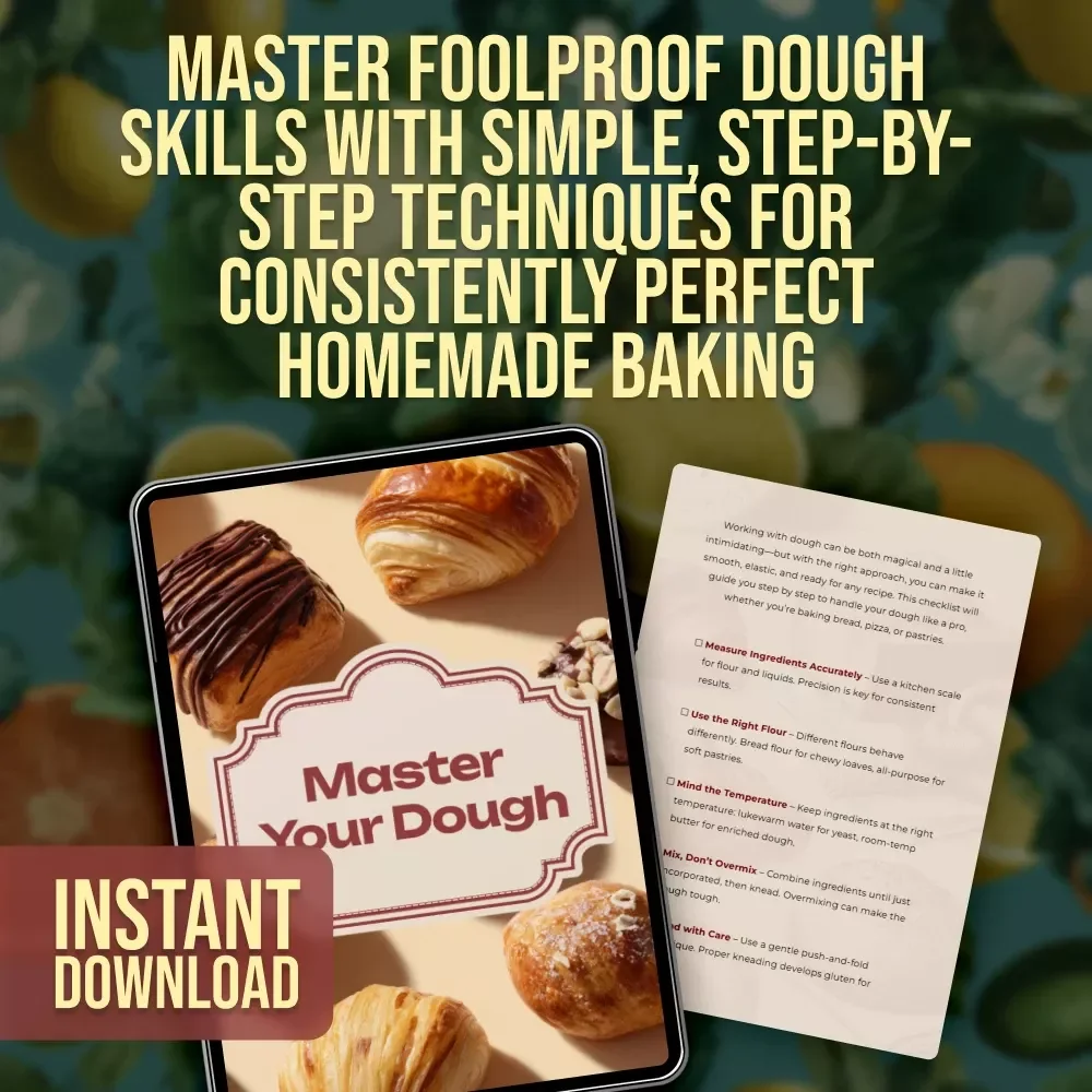 Master Your Dough – Printable Checklist for Beginners | Basic Dough Handling Tips for Perfect Bread, Pizza, and Pastries