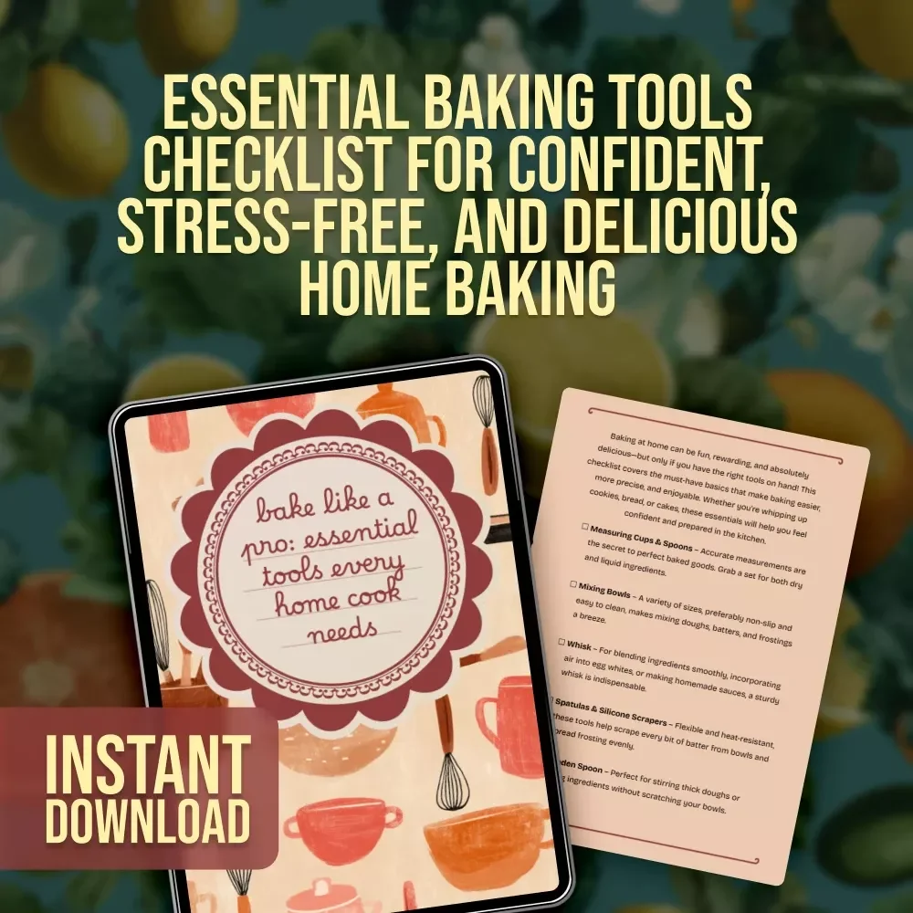 Bake Like a Pro: Essential Tools Every Home Cook Needs | Digital Baking Checklist, eBook for Beginners & Home Bakers