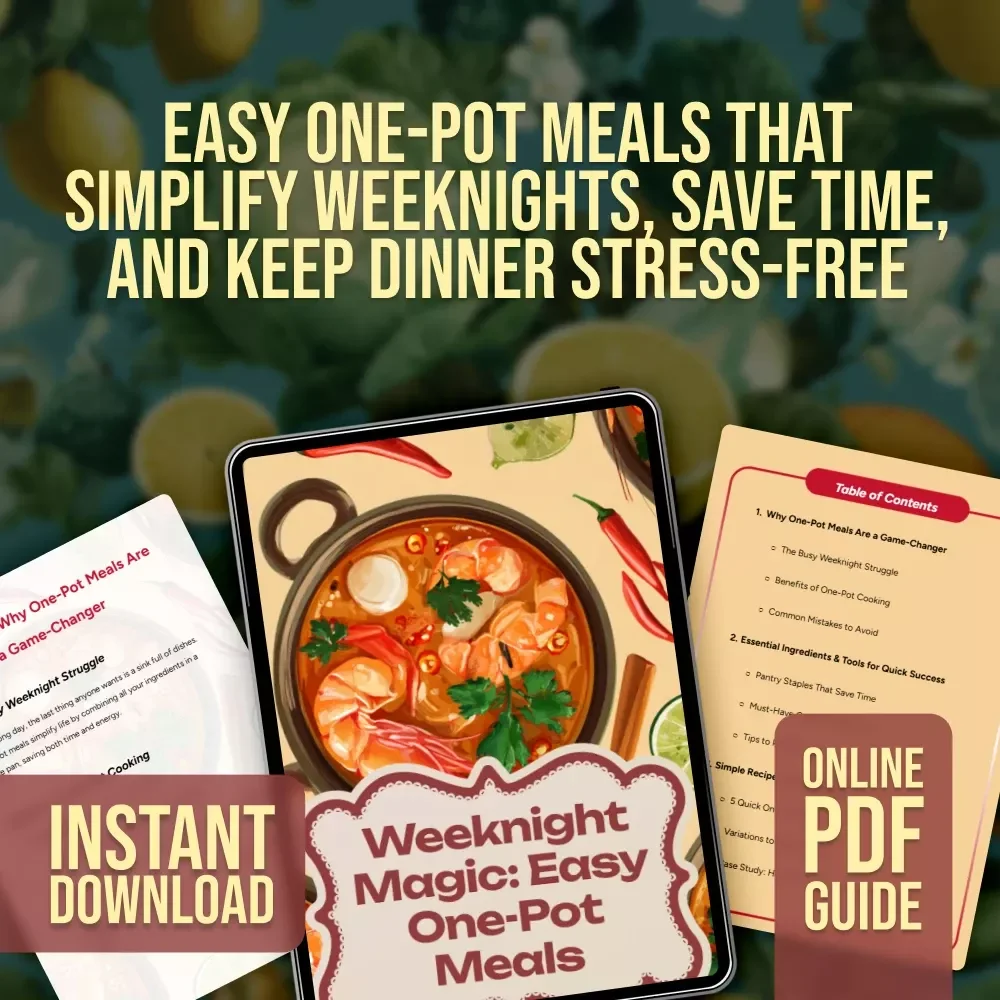 Weeknight Magic: Easy One-Pot Meals | Digital Guide for Busy Weeknights | Quick, Healthy & Family-Friendly Recipes