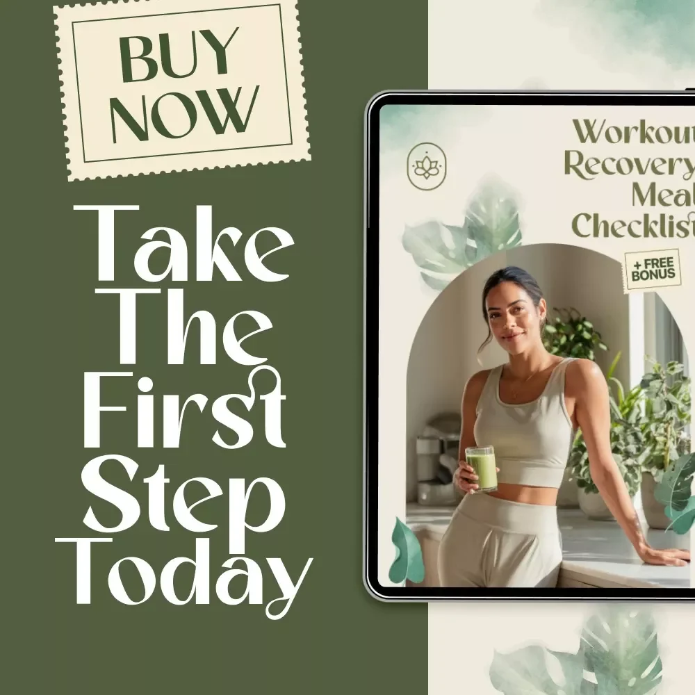 Workout Recovery Meal Checklist | Printable Digital Download for Athletes, Fitness Enthusiasts & Healthy Eating | Recovery Meals After Workouts Guide