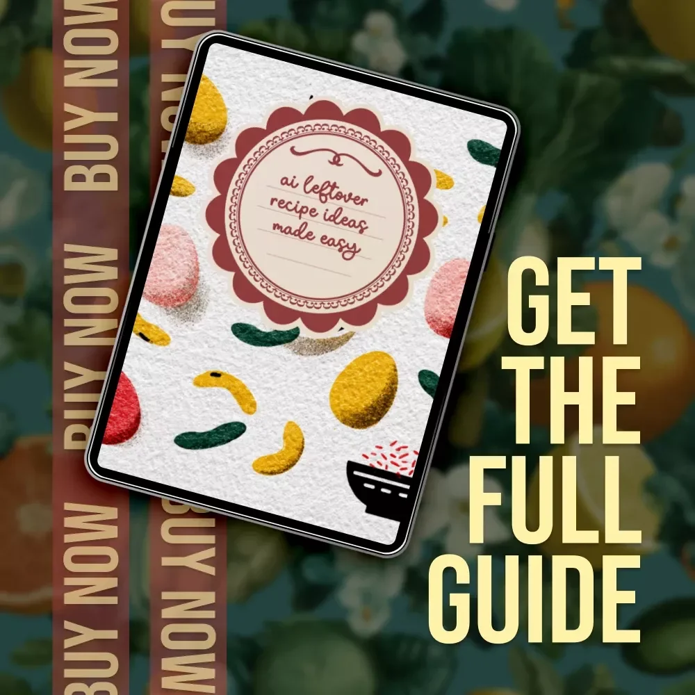AI Leftover Recipe Ideas Made Easy | Digital Guide for Reducing Food Waste, Smart Meal Planning & Delicious Reheated Meals
