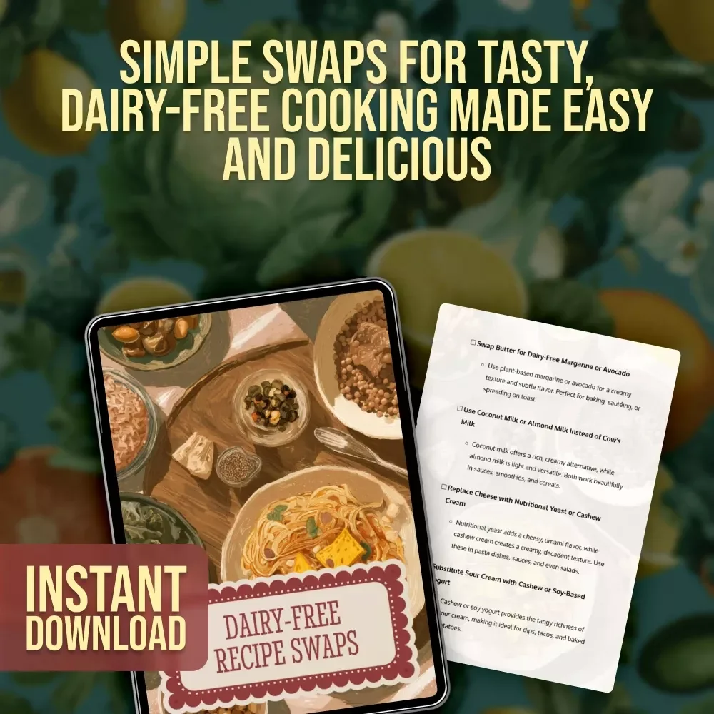 Dairy-Free Recipe Swaps Checklist | Easy Dairy-Free Alternatives for Everyday Cooking